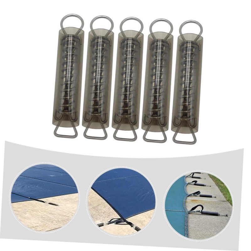 BESPORTBLE 5 Sets Pool Cover Spring with Sleeves Durable Stainless