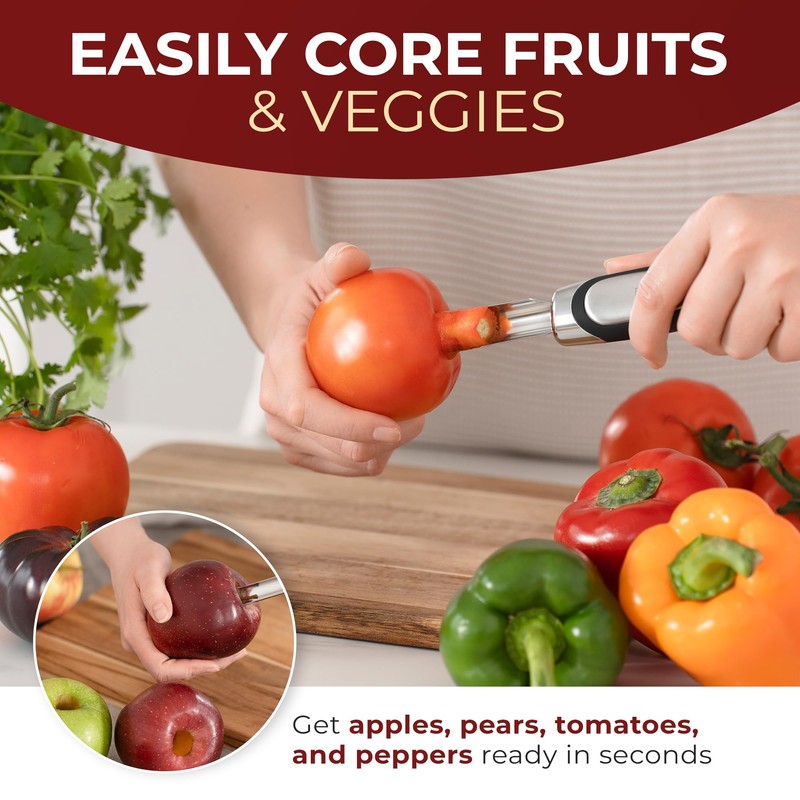 Orblue Premium Apple Corer Tool - Durable Stainless Steel Fruit