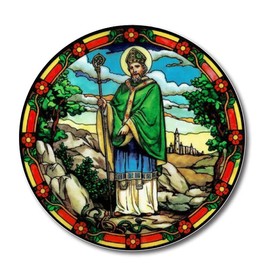 St. Patrick suncatcher stained glass window sticker reusable 6 inch sun catcher