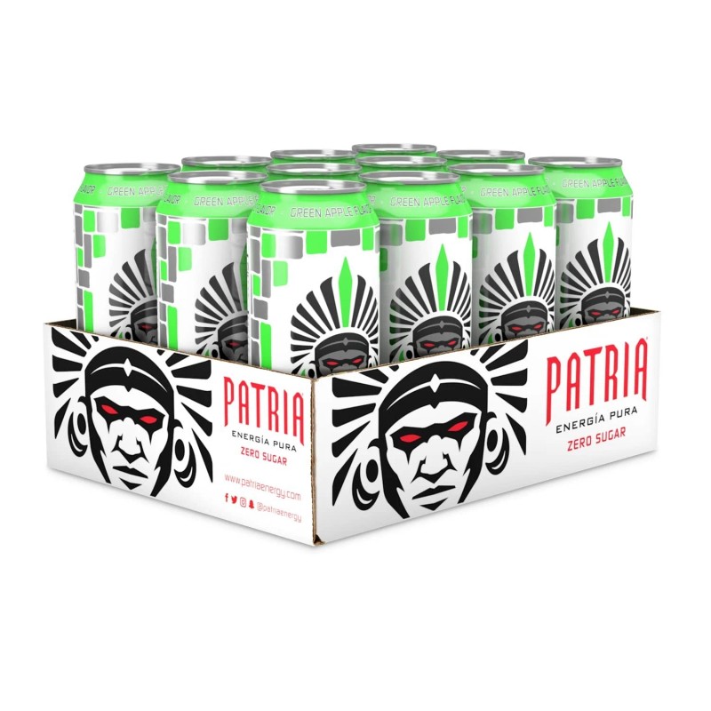Patria Energia Pura Drink - 200mg Caffeine, 16oz Cans -