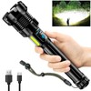 ANKRA 9000 High Lumens Flashlights Rechargeable with COB Work Light
