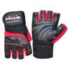 Fingerless gym fitness workout training weight lifting leather padded gloves