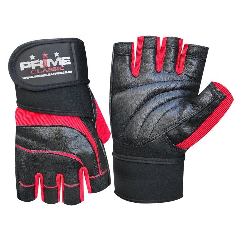 Fingerless gym fitness workout training weight lifting leather padded gloves