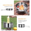Lixada Camping Cookware Set 4-Piece Stainless Steel Camping Pot Compact