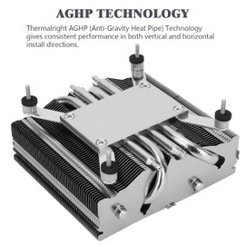 Thermalrlght AXP90-X53 Low Profile CPU Air Cooler, with 92mm Slim PWM Fan for 2700RPM High Speed ITX CPU Fan, AGHP 3.0 Technology, for AMD AM4 AM5/Intel 1150/1151/1200/1700