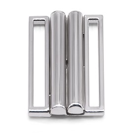 Jamsinmu Metal Slider Buckles Buttons Fasteners Rectangle Webbing Slider for Women Belt Clip Accessory DIY, Silver_60mm_1pc