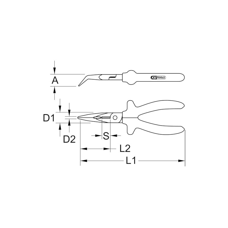 KS Tools 1171767 Insulated Combination Pliers, Plastic, 230 mm