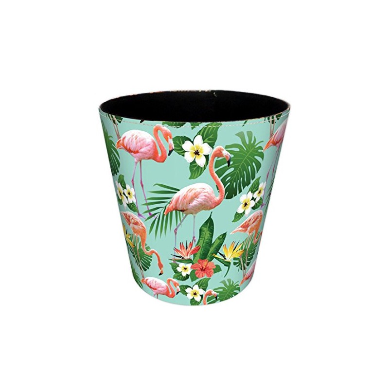 Scakbyer 10L/2.64 Gallon Trash Can, Decorative Waste Basket, PU Leather