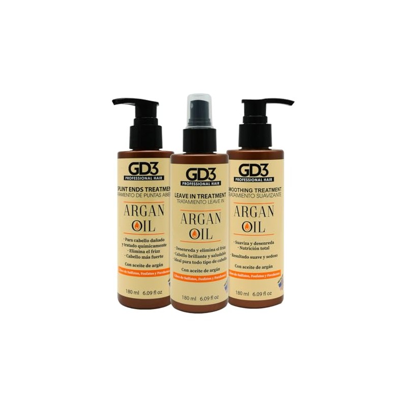 Tratamiento Leave In para Cabello con Argan GD3 180 ML