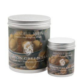 Lemon Green Tea by Mindful Moon – Energizing Green Tea with Zesty Lemon Peel & Lemongrass – Caffeinated, Loose Leaf (Large)