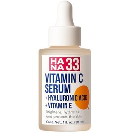Serum Facial Vitamina C + Vitamina E y Ácido Hialurónico | Ilumina la apariencia de la piel | Textura ligera | Hidratación profunda y brillo saludable | Antioxidante cosmético | 30 ml