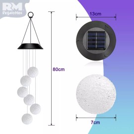 Rm Regalomex Serie De Luz Solares Tipo Campanas De Viento, Luces Led Mult