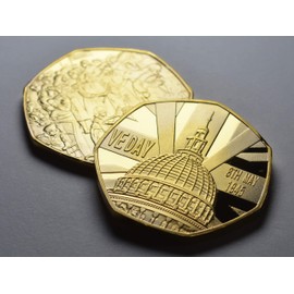 The Commemorative Coin Company VE DAY 24ct Gold Commemorative. Victory in Europe, WW2, 8th May 1945