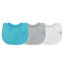 green sprouts Stay-dry Milk Catcher Bibs (3 Pack) | Collar absorbs milk to prevent rashes | Waterproof inner layer, Absorbent terry cotton, Machine washable