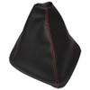 AERZETIX: Gear Stick Gaiter Faux Leather Black with Red Stitching