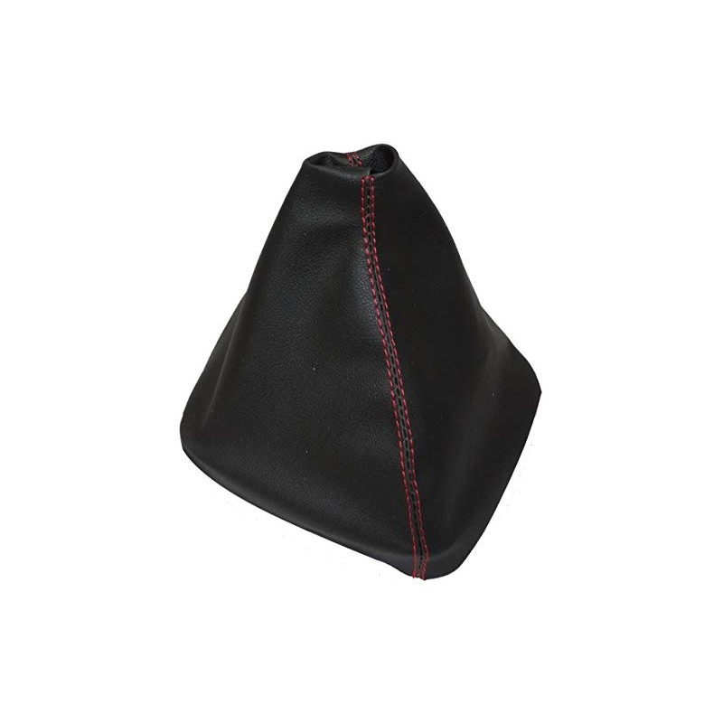 AERZETIX: Gear Stick Gaiter Faux Leather Black with Red Stitching