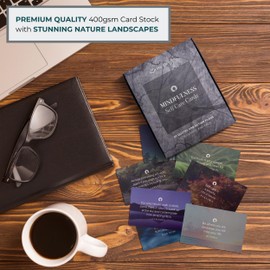 MESMOS 52 Mindfulness Cards with Action Plans. Relaxation Stress Relief Gifts for Men and Women, Positive Affirmation Cards, Anxiety Relief Items, Meditation Self Care Kit, Spiritual Gifts for Women