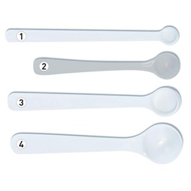 Dosierlöffel | Milligramm-Messlöffel 4er Set | genaue Dosierung | mg-Messlöffel für Pulver