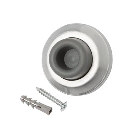 Everbilt Satin Chrome Commercial Grade Wall Door Stopper Wall Protector 28407