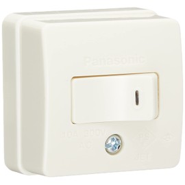 Panasonic WS3001W 10A Square Tumbler Switch B, 10 Pieces