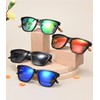 GREENTREEN Wooden Sunglasses for Men Women Polarised Sunglasses with Wooden