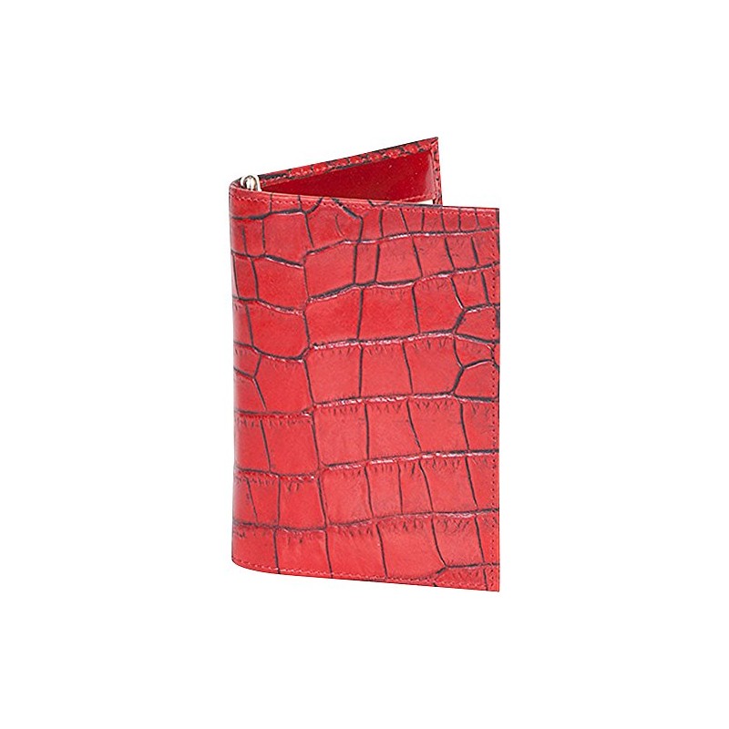 Scully Croco Embossed Leather Folded Note Jotter (Croco Black)