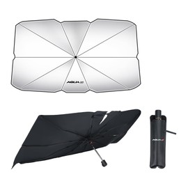 Aqua GR Sport Exclusive Car Sun Shade Umbrella for Car Windshield Sunshade Umbrella for Cars Freely Bend Handle Car Sun Shade High Light Blocking Thermal Insulation Foldable UV Protection Dashboard