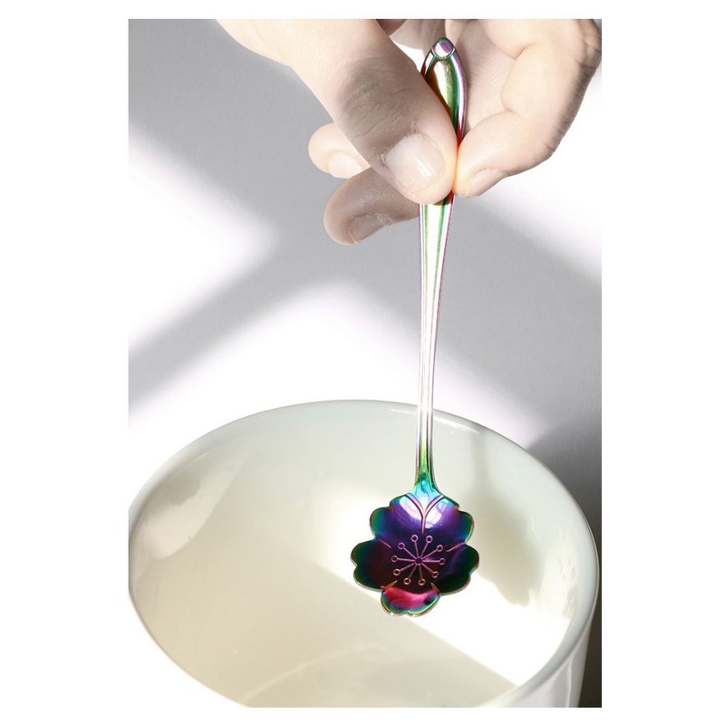 Flower Spoon Set - 8pcs DGQ Teaspoon Coffee Spoon Rainbow