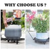 12inch Heavy Duty Wheeled Plant Caddy with Handle,Supports up to