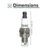 AlveyTech CMR6A Spark Plug for 40cc 4-Stroke ATV, Dirt Bike,