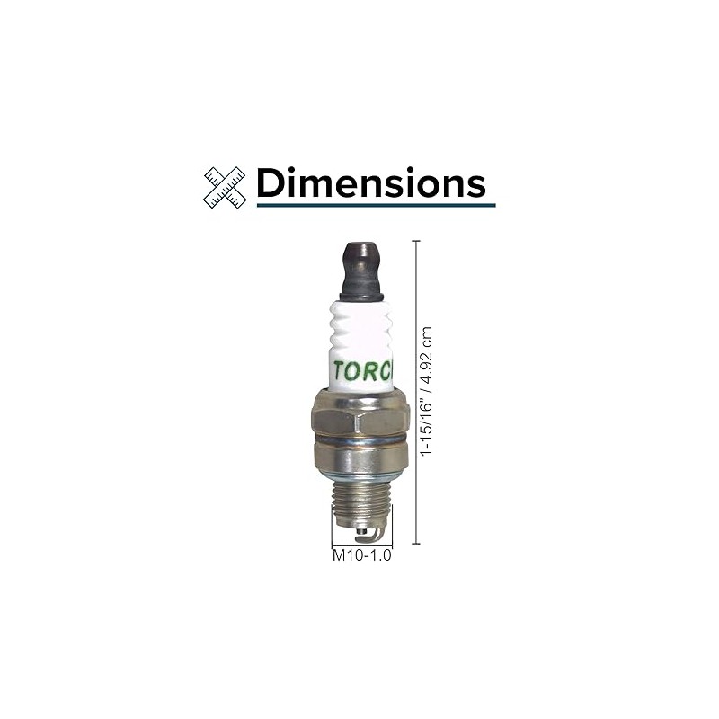 AlveyTech CMR6A Spark Plug for 40cc 4-Stroke ATV, Dirt Bike,