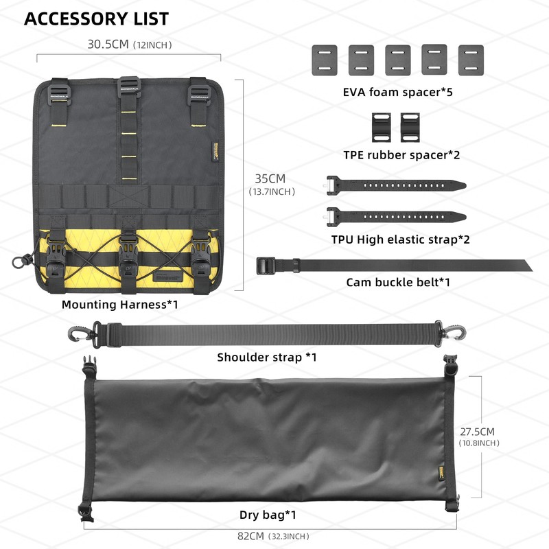 Rhinowalk Bike Handlebar Bag Waterproof Dry Bag Bicycle Front Roll