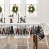 Horaldaily 1 Pack Christmas Disposable Tablecloth, Snow Trees Plastic Rectangular