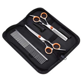 Dog Grooming Scissors Colorful Pet Trimming Scissors Set Professional Grooming Barber Scissors Kit 7 inch Stainless Steel Shears for Grooming and Hair Cutting