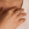 Baroque Pearl Dainty Beaded Rings for Women Stackable Stretch Jewelry