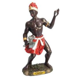 Annie's Boutique 12.5 InchesOrisha Shango Statue Chango Statue Santeria Statue Chango Estatua