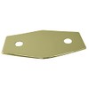 Westbrass Two-Hole Remodel Plate, Polished Brass, D504-03