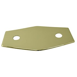 Westbrass Two-Hole Remodel Plate, Polished Brass, D504-03