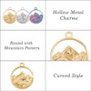 DICOSMETIC 18Pcs 3 Colors Mountain Charms Bulk Flat Round with