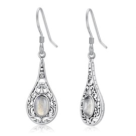 Filigree Silver Earrings for Women Sterling Silver Labradorite Earrings Filigree Jewelry for Women, not known