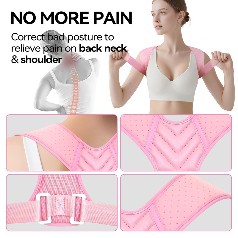 Posture Corrector For Women, Invisible & Breathable Upper Back Brace