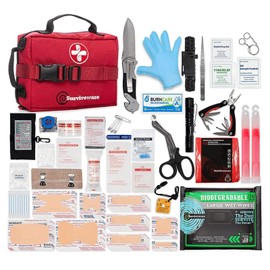 Surviveware 119 Pcs Comprehensive Premium Survival First Aid Kit - Medical Emergency Kit for Travel Camping Gear, Home Essentials & Outdoor Emergencies - HSA & FSA Eligible Survival Kit