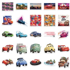 Cars Stickers 50 Pcs Waterproof, Detachable and Beautiful, Suitable for Sticking on Water Bottles, Phones, Laptops, Guitars, Cars, Motorcycles, Cups, Pianos,Skateboard and Suitcases.