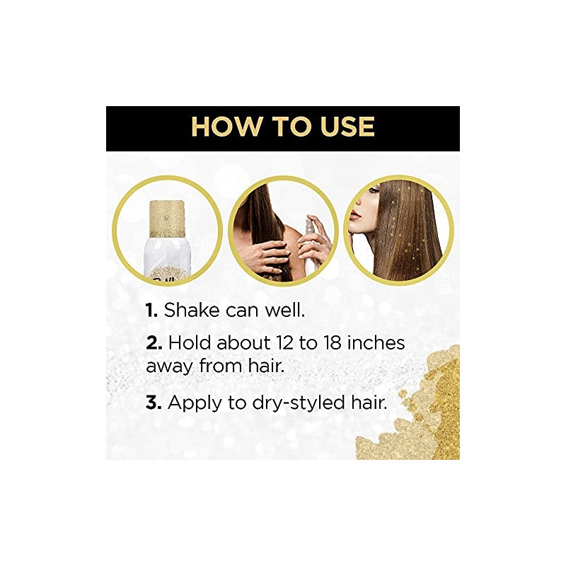 jerome russell Build Temporary Hair Color Spray, Gold, 3.5 Ounce