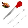 Turkey Baster Syringe for Cooking, Large Stainless Steel Meat Injector,