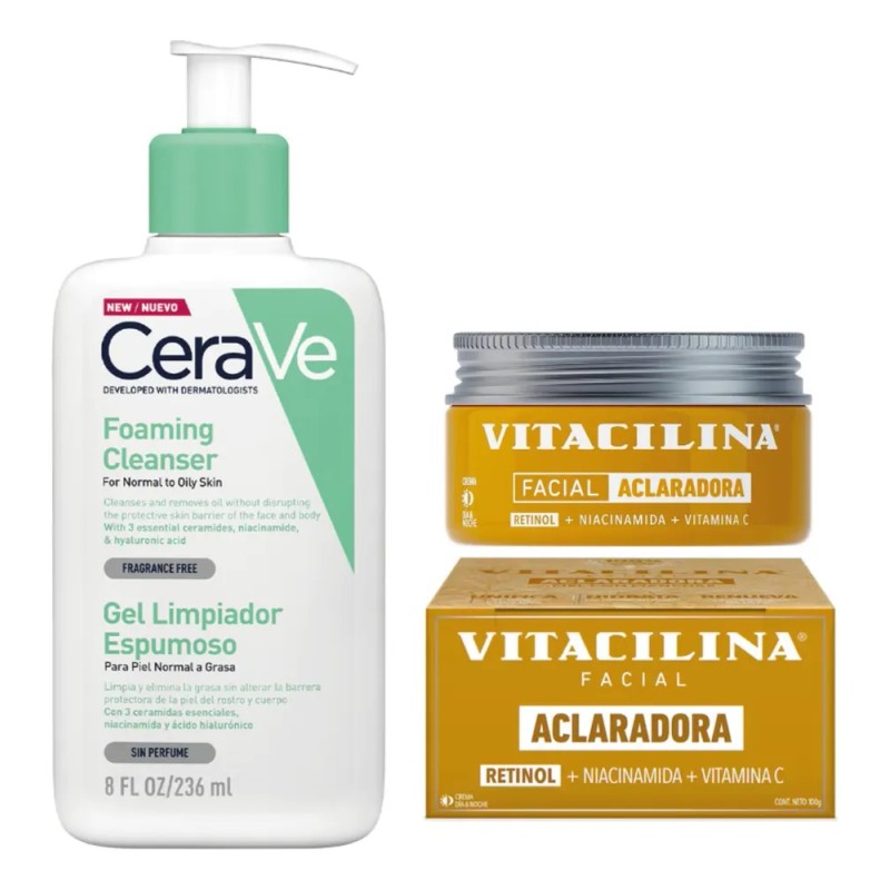 Skincare Aclarador Vitacilina Cerave Niacinamida Y Retinol