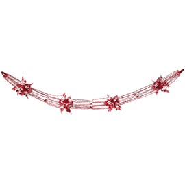 Christmas Concepts® 9ft x 1ft Large Square Foil Garland Festive Hanging Decoration – Christmas Trimming (Red)