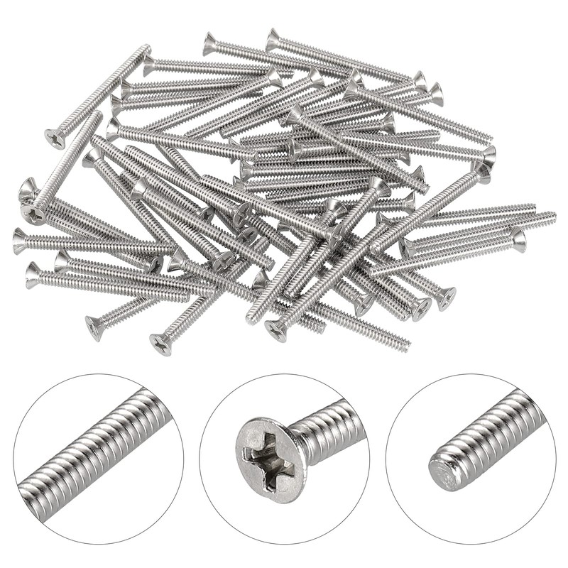 HanTof 50Pcs Extra Long Outlet Screws, Electrical Wall Plate Switch
