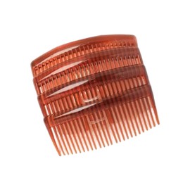 HD Novelty Set of 4 Plain Hair Combs Slides 9cm French Side Combs Plastic Twist Comb Strong Hold Hair Clips Accessories for Girls Women (Tort)