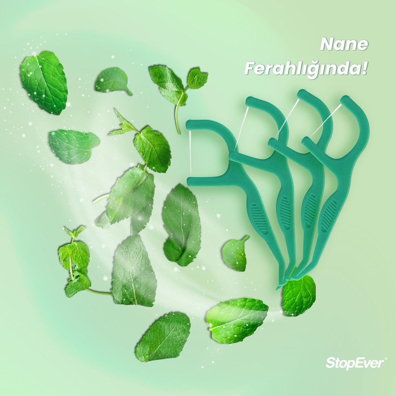 StopEver Fresh & Gliss Kürdanlı Diş İpi 2li Plastik Kutu-(50